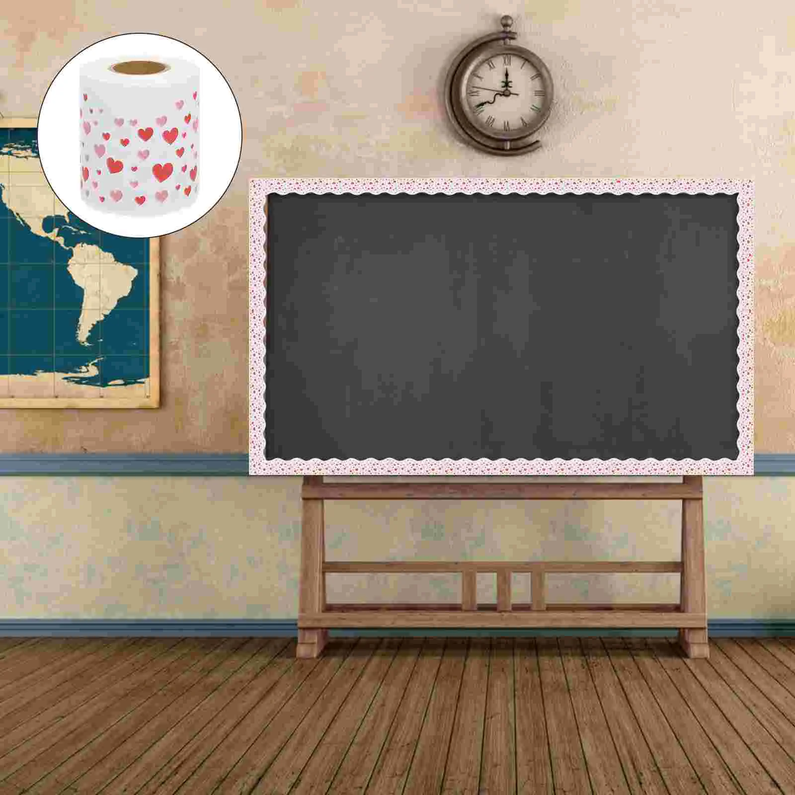 

1 рулон, декоративная наклейка с черной границей, с креативным рисунком сердца)