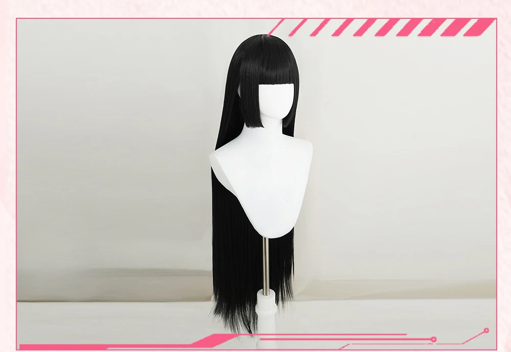 Анихат Jabami Yumeko парик аниме Kakegurui косплей парик женский черный 100 см термостойкие синтетические волосы Kakegurui Jabami парики