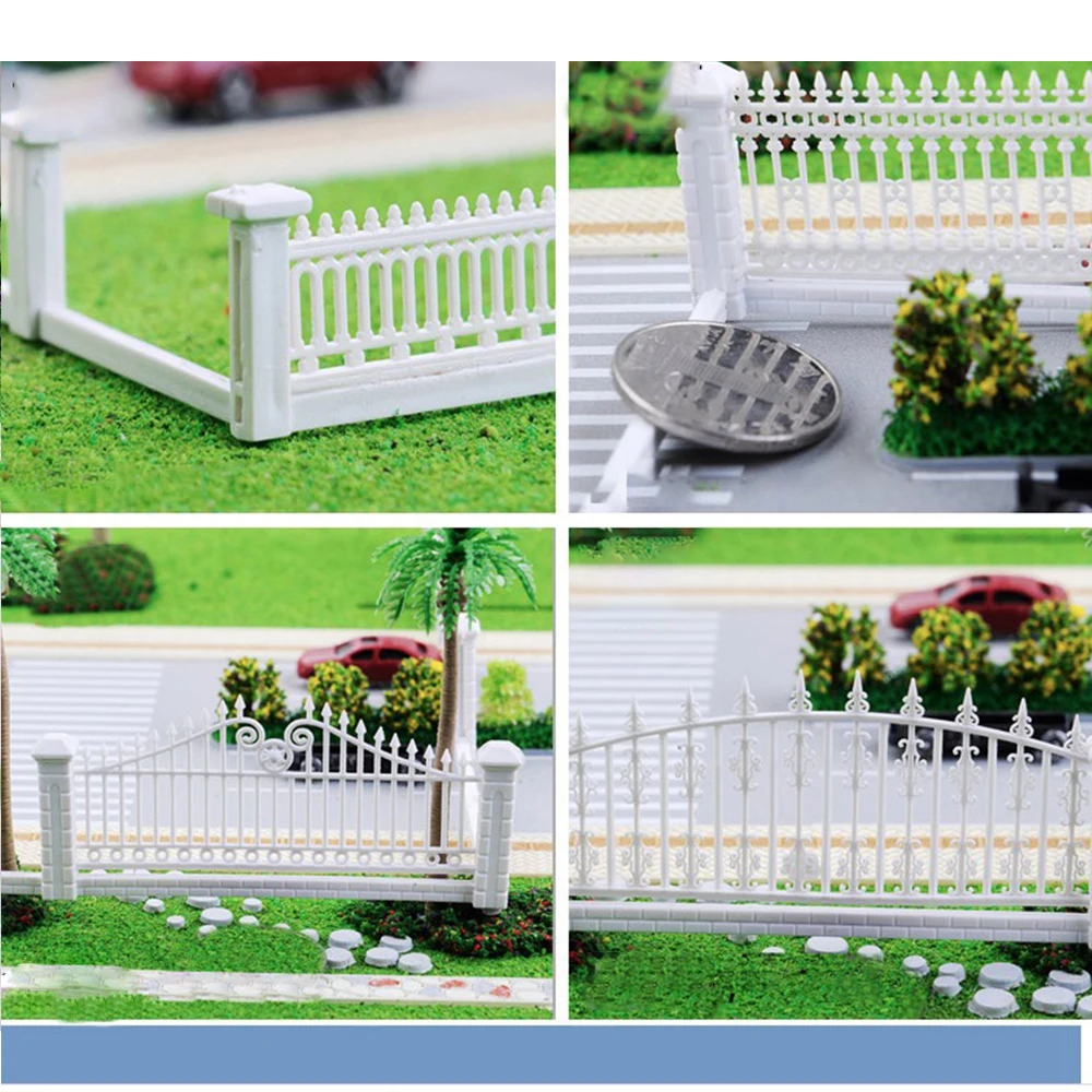 

1:200 Miniature Model Fence Construction Toy N Scale Model Train Railway Building Guardrail For Garden Decorations