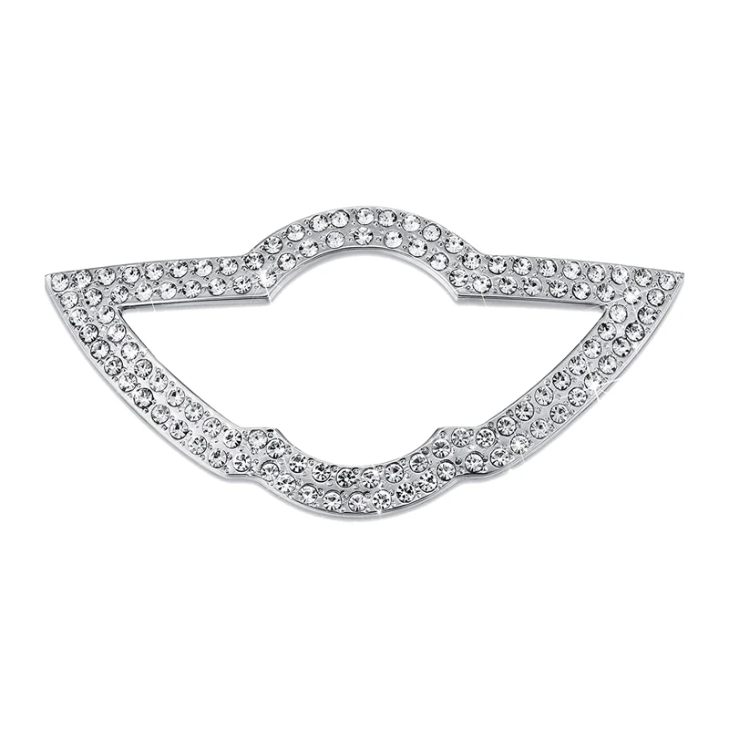 

For MINI Cooper Clubman Countryman Steering Wheel Bling Logo Emblem Diamond Crystal Shiny Decal Cover Interior Sticker