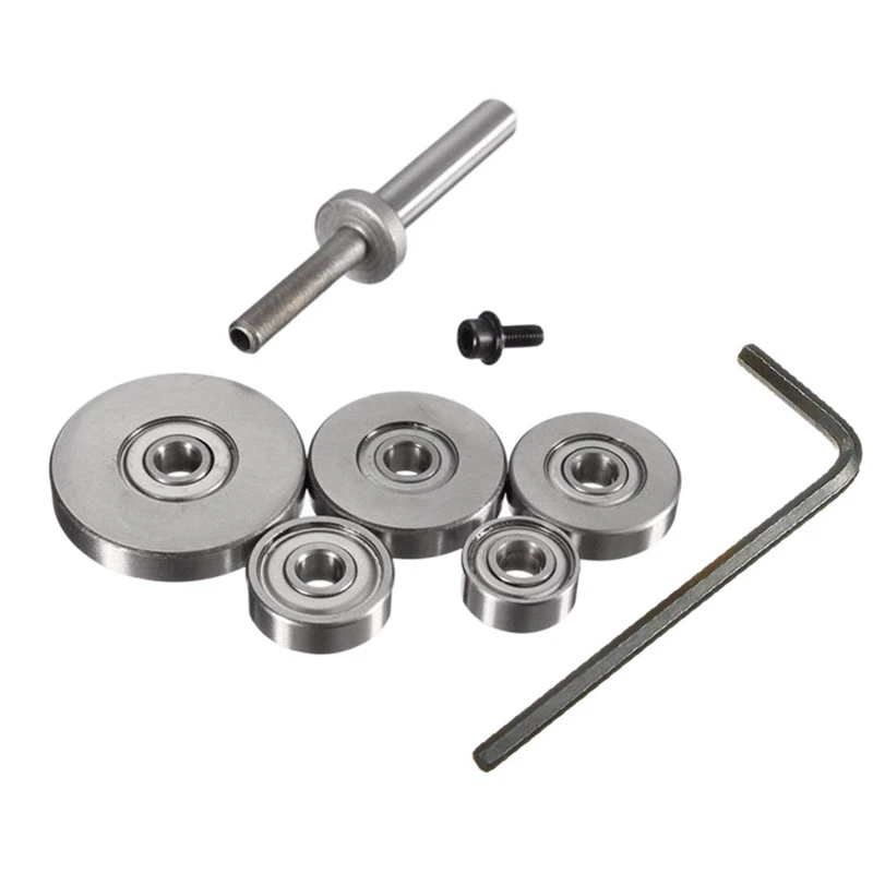 

GTBL 1/2 Inch Shank Rabbeting Router Bit With 6 Bearings Set For Multiple Depths 1/8 inch, 1/4 inch, 5/16 inch, 3/8 inch, 7/16 i