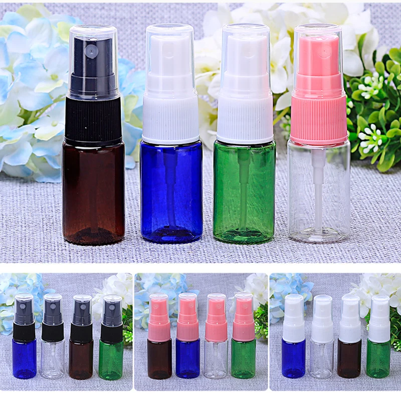 10 мл Многоцветный портативный пробный флакон прозрачный пластмассовый