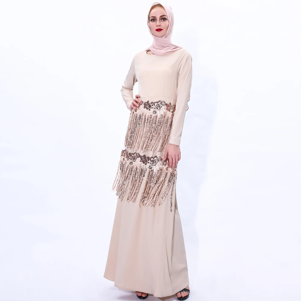 Блестки Abaya для женщин Дубай длинное женское платье вечевечерние турецкий кафтан