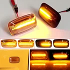 Для Toyota Landcruiser Land Cruiser 70, 80, 100 серии 1998-2007 2 шт. светодиодный динамический Боковой габаритный фонарь поворота светильник последовательного лампа