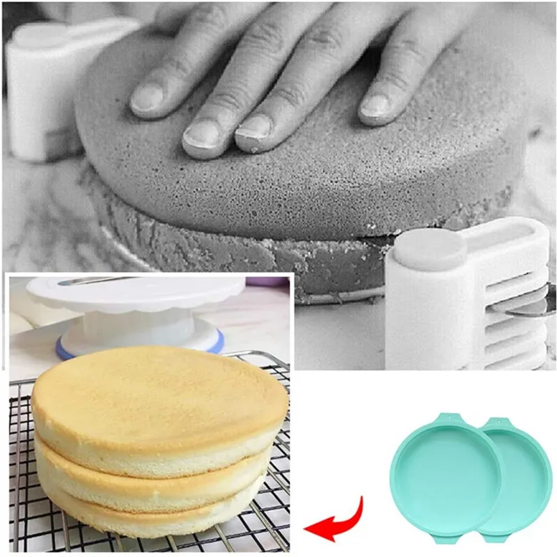 

new 2pcs/set 6 inch silicone layered cake round mold kitchen baking utensils DIY dessert baking mold mousse cake mold