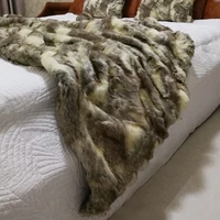 faux fur striped sofa blanket american long blanket