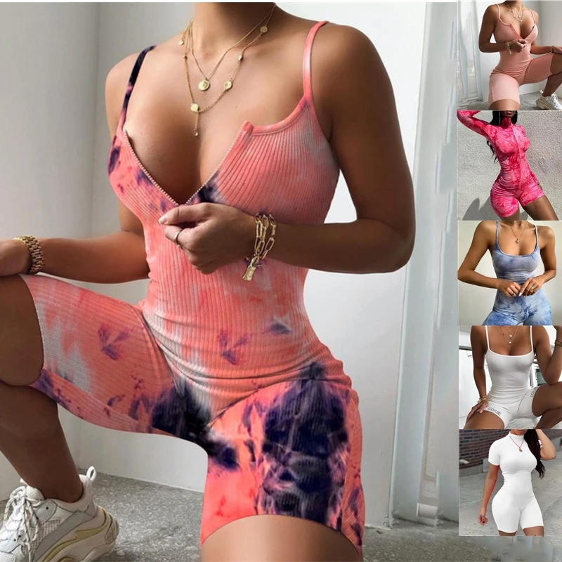 

Fashion Women's Jumpsuit Sexy Women Print Playsuit Women Rompers Fall Summer Sleeveless Sport Casual Slim Playsuit Women Clothes