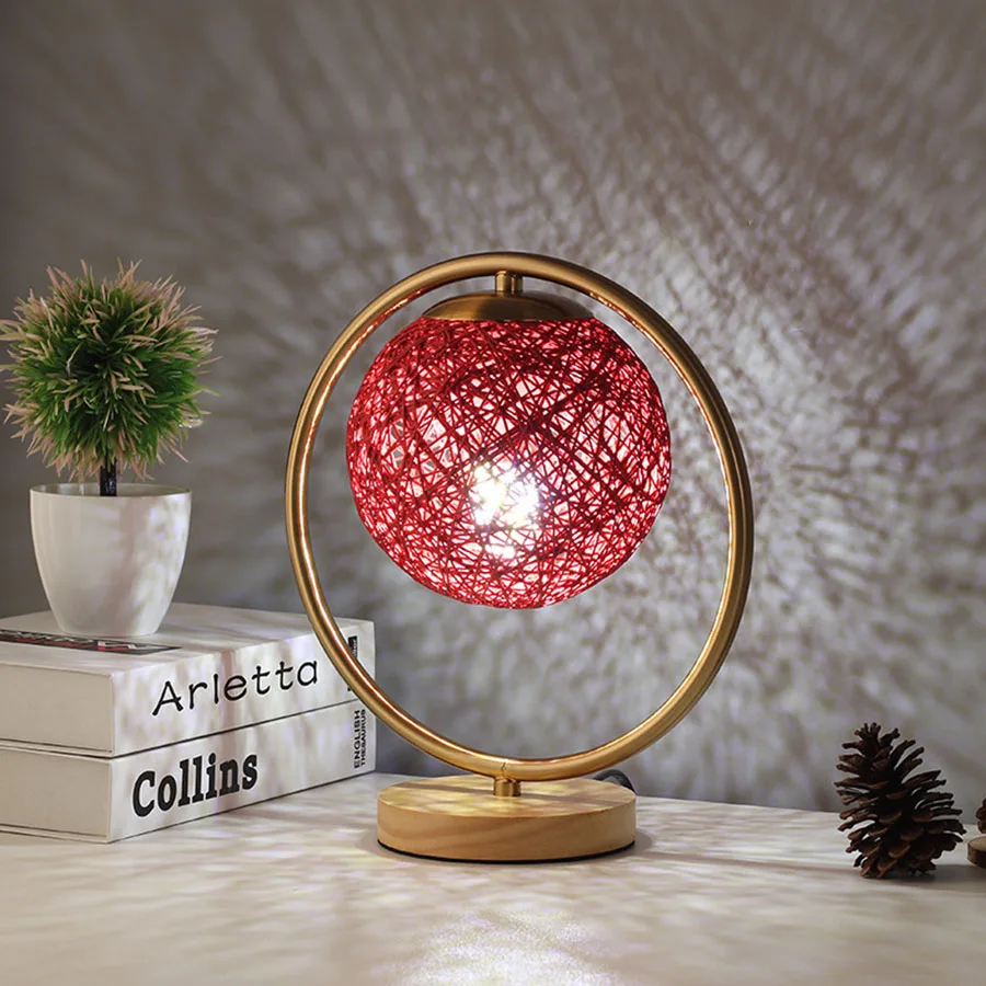 Скандинавский деревянный Настольный светильник Гостиная Спальня прикроватный