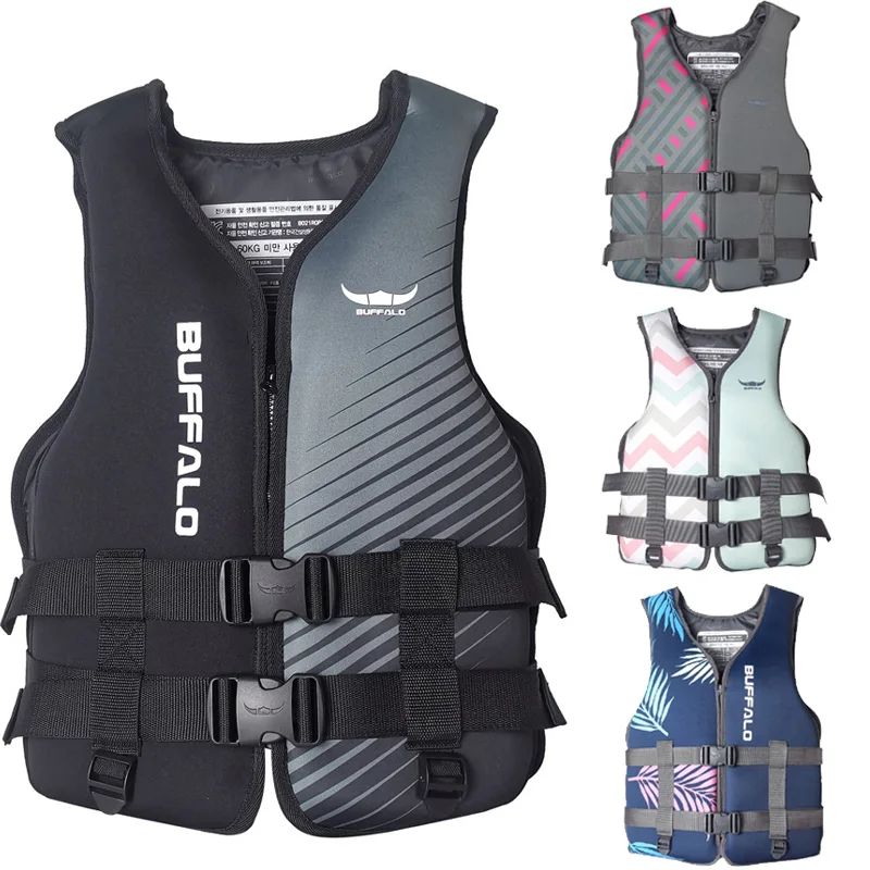 Неопреновый спасательный жилет для водных видов спорта рыбалки каякинга лодки