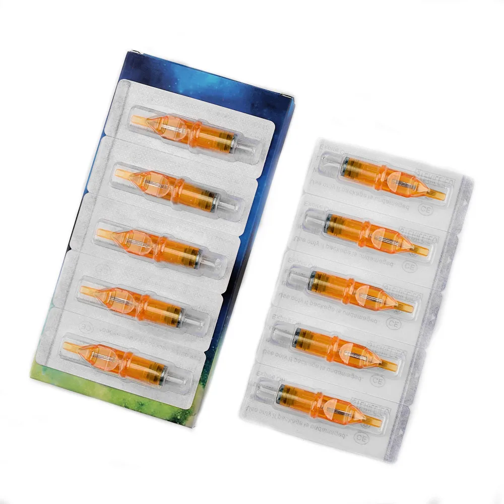 Картриджи для татуировок одноразовые желтые 5M1/5RM/11RL/11RS/14RL/14RS 10 шт. | Красота и