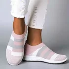Кроссовки-носки женские, Вулканизированная подошва, вязаные, без застежки, лоферы, Повседневная летняя обувь, 2020