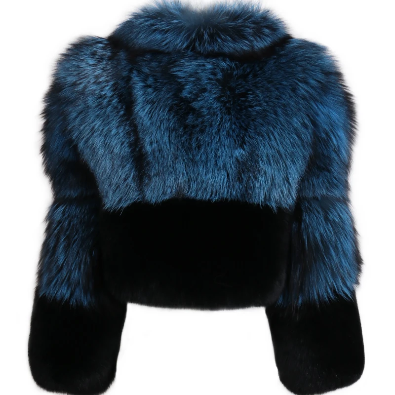 

real ladies jacket women natural silver fox fur coat