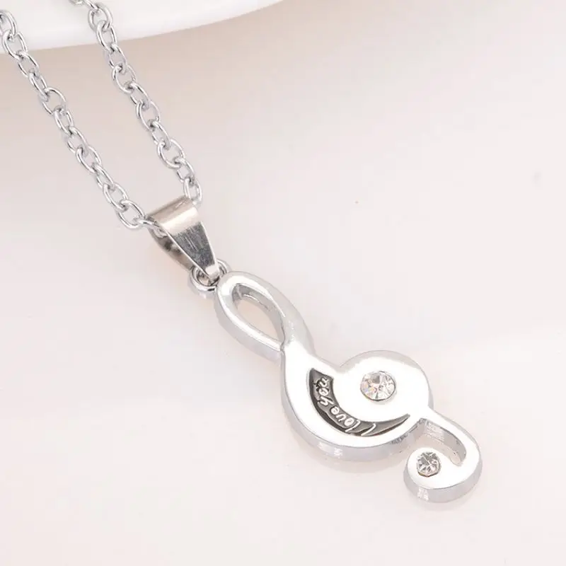 

Sweet Gift Girlfriend Happy Loveyou Couple Fashion Simple Necklace Rhinestone Jewelry Clavicle Jewelry