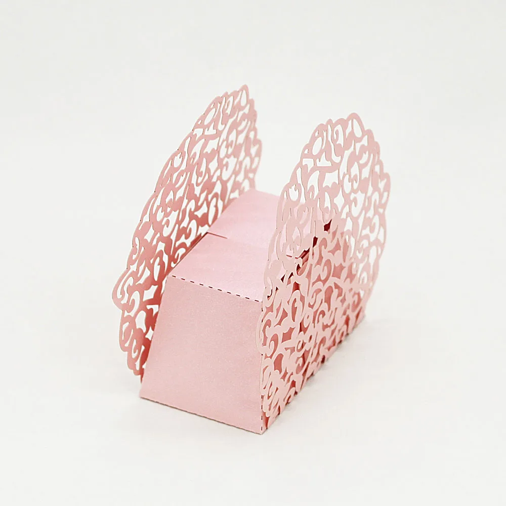 20шт Романтический лазерной резки коробка конфет на свадьбу Подарочная жемчужная