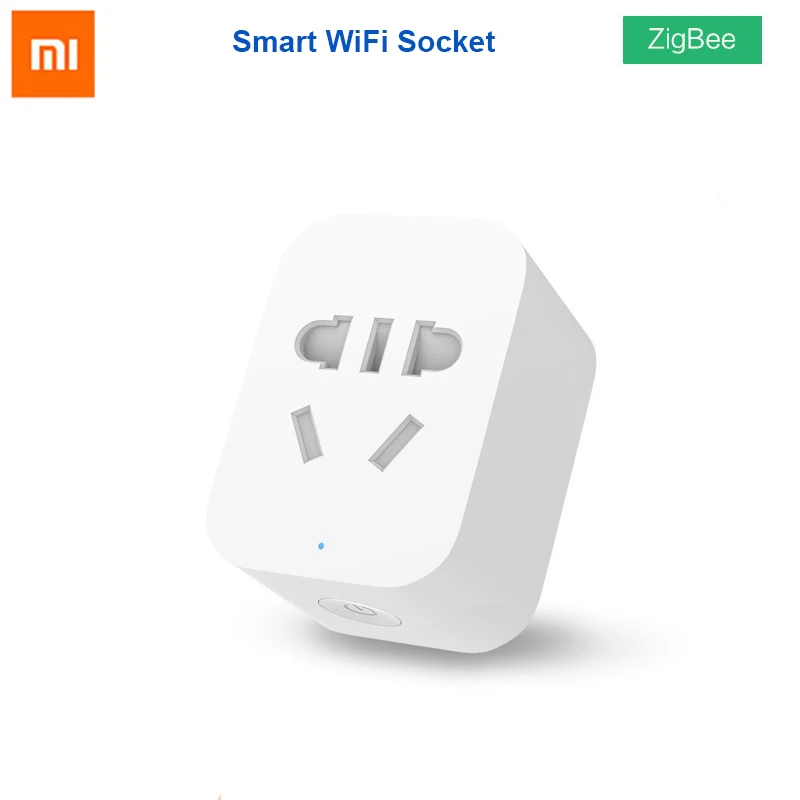WiFi Socket Xiaomi умный дом Комплект Aqara шлюз двери окна человеческого тела датчик температуры и влажности Датчик беспроводной переключатель Zigbee розетка куб - Цвет: WiFi Socket
