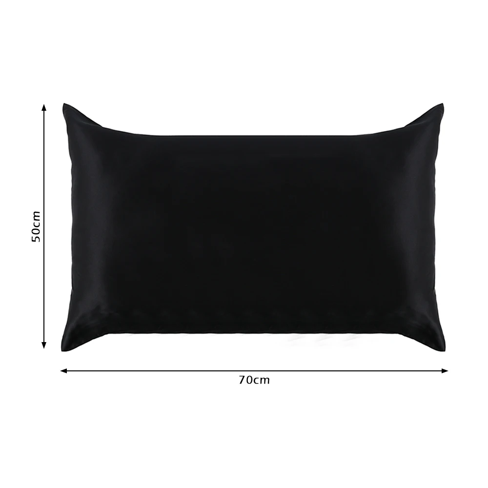 

100% Silk Pillowcase Solid White Pink Black Pillow Case Cover Soft Home Sleep Standard Zipper Silkworm Mulberry Silk Bedroom