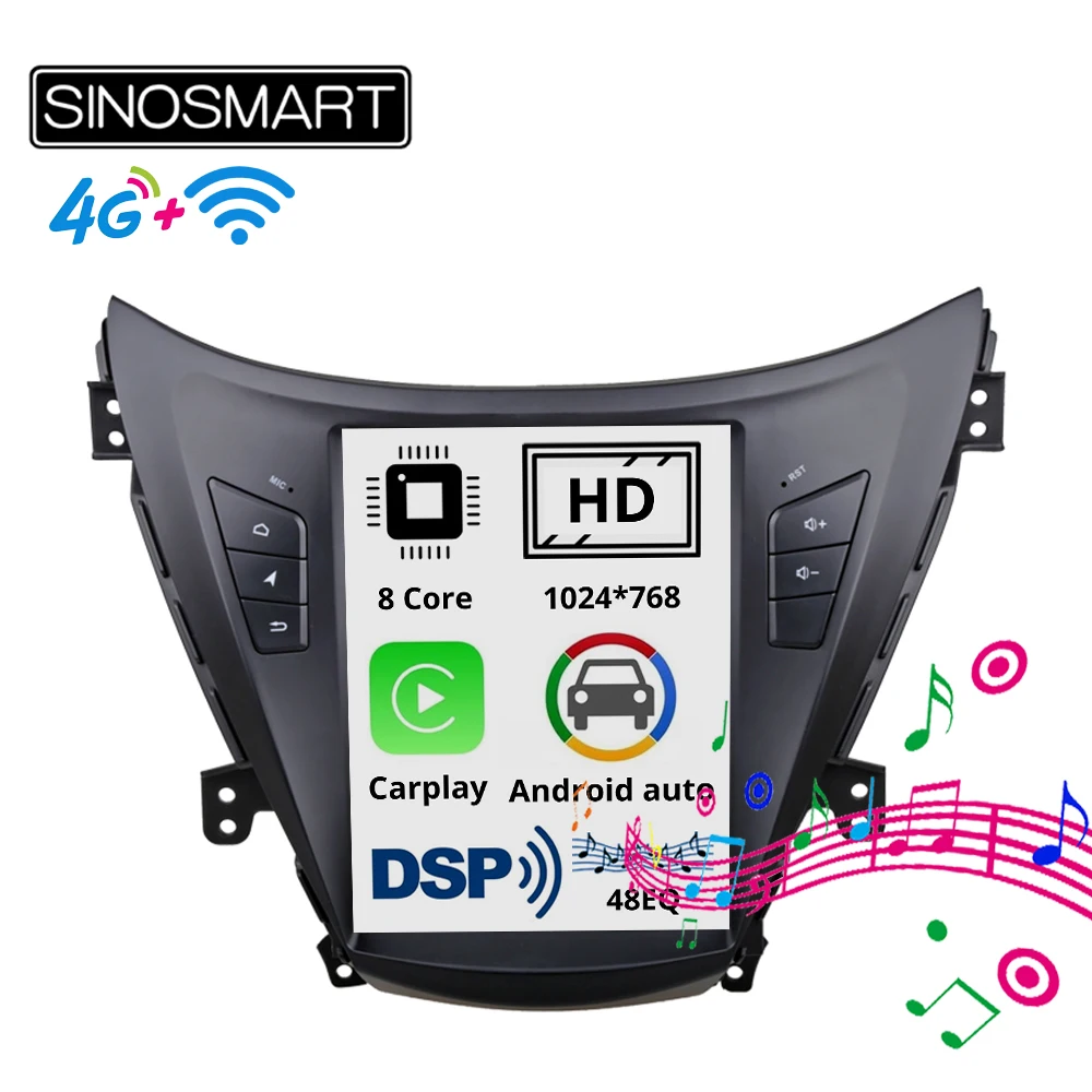 Sinosmart вертикальный HD Тесла стиль автомобильный навигатор GPS авто радио для Hyundai