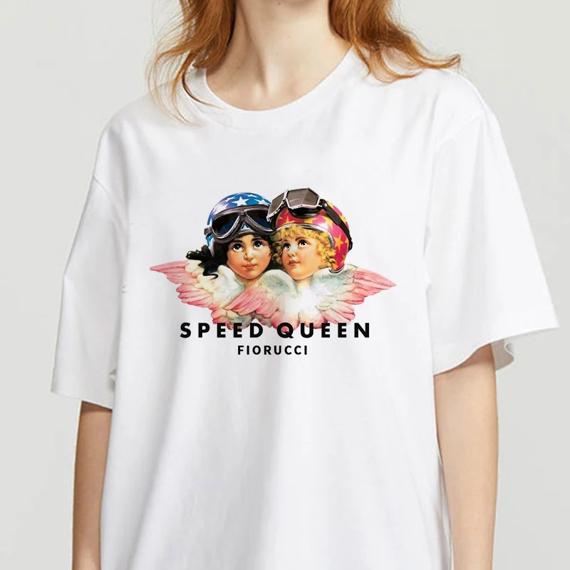 

Angel Women T Shirt New 2020 Harajuku Vintage Tshirt Female Aesthetic Kawaii Tumblr Grunge T-shirt Femme Fashion Top Tee