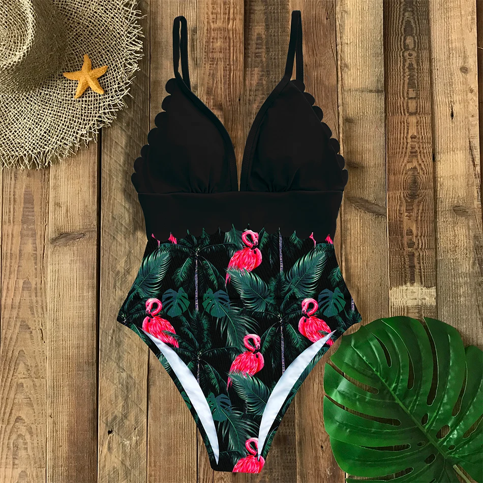 Новинка 2020 сексуальный цельный купальник женский пуш ап монокини с принтом