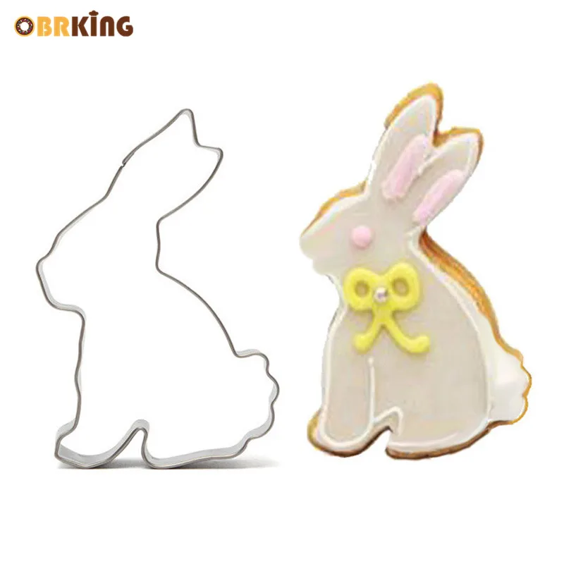 OBRKING 1 шт из нержавеющей стали в виде слона форме животных печенья прессформы для