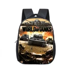 Рюкзак для девочек и мальчиков, детские школьные ранцы с игровым принтом World Of Tanks, 12 дюймов