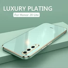 Роскошный квадратный чехол для телефона Huawei Honor 30i Honor30i противоударный мягкий силиконовый чехол из ТПУ