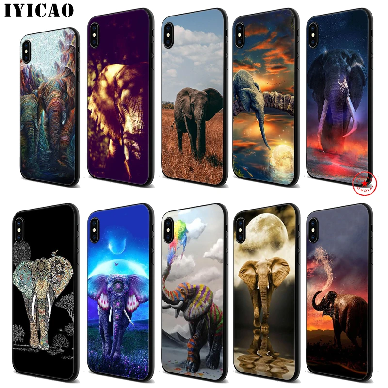 Мягкий силиконовый чехол IYICAO с милыми животными для iPhone 11 Pro Xr Xs Max X или 10 8 7 6 6S Plus 5