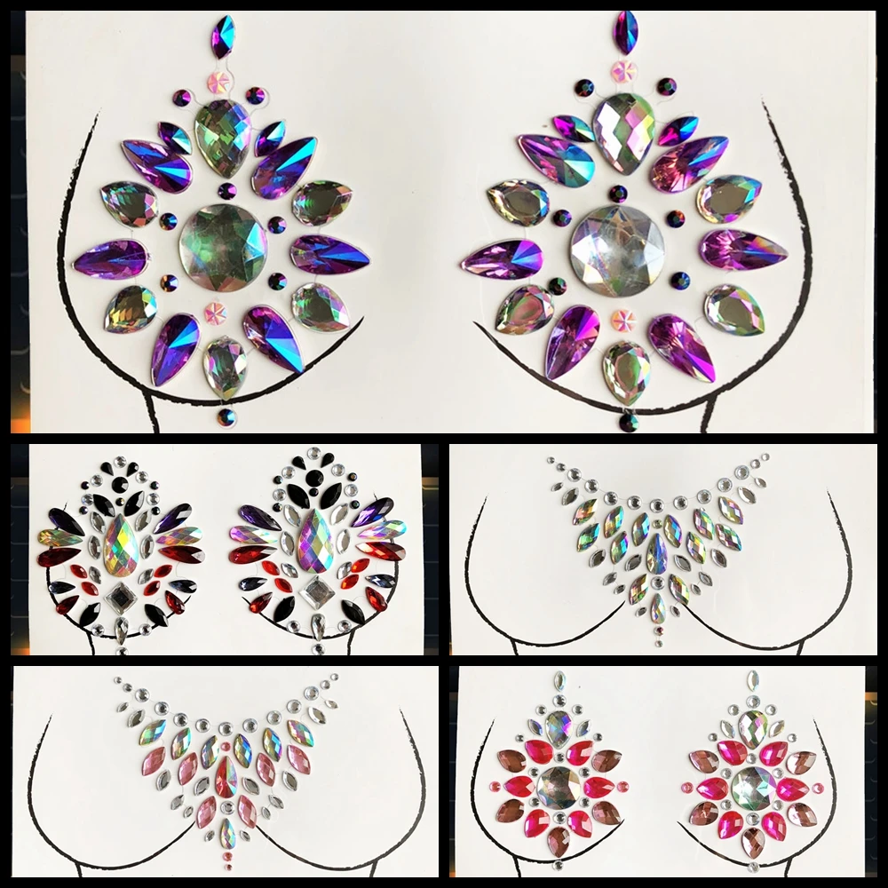 Богемский сундук Блестящий Драгоценный Камень украшение для взрослых вечерние 3D