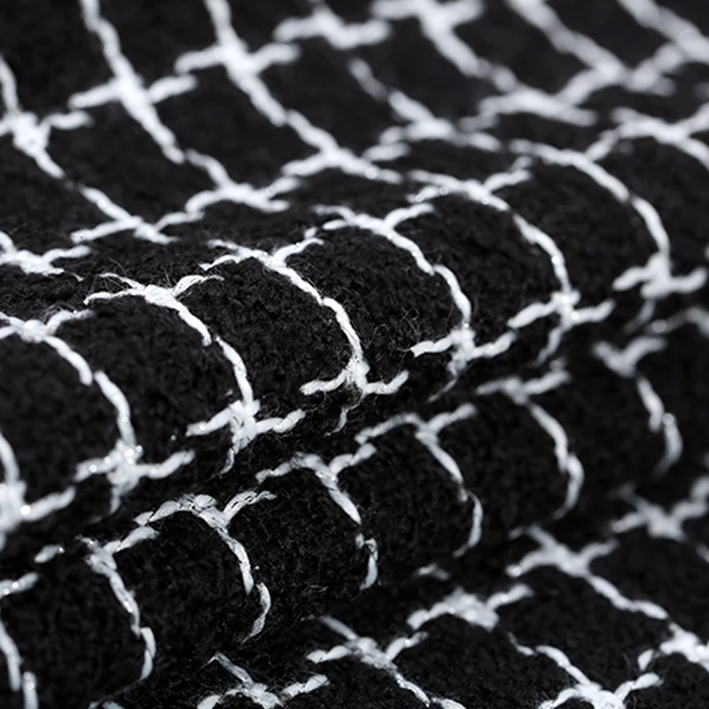 19 Весна и Осень новинка 140 см ширина бренд твидовая ткань для женщин пальто шерсть