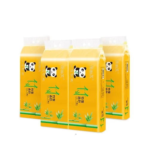 

60pcs Toilet Roll Paper Bamboo Fiber Tissue Bathroom Toilet Paper Absorbent Antibacterial Extractable Facial Tissue Health