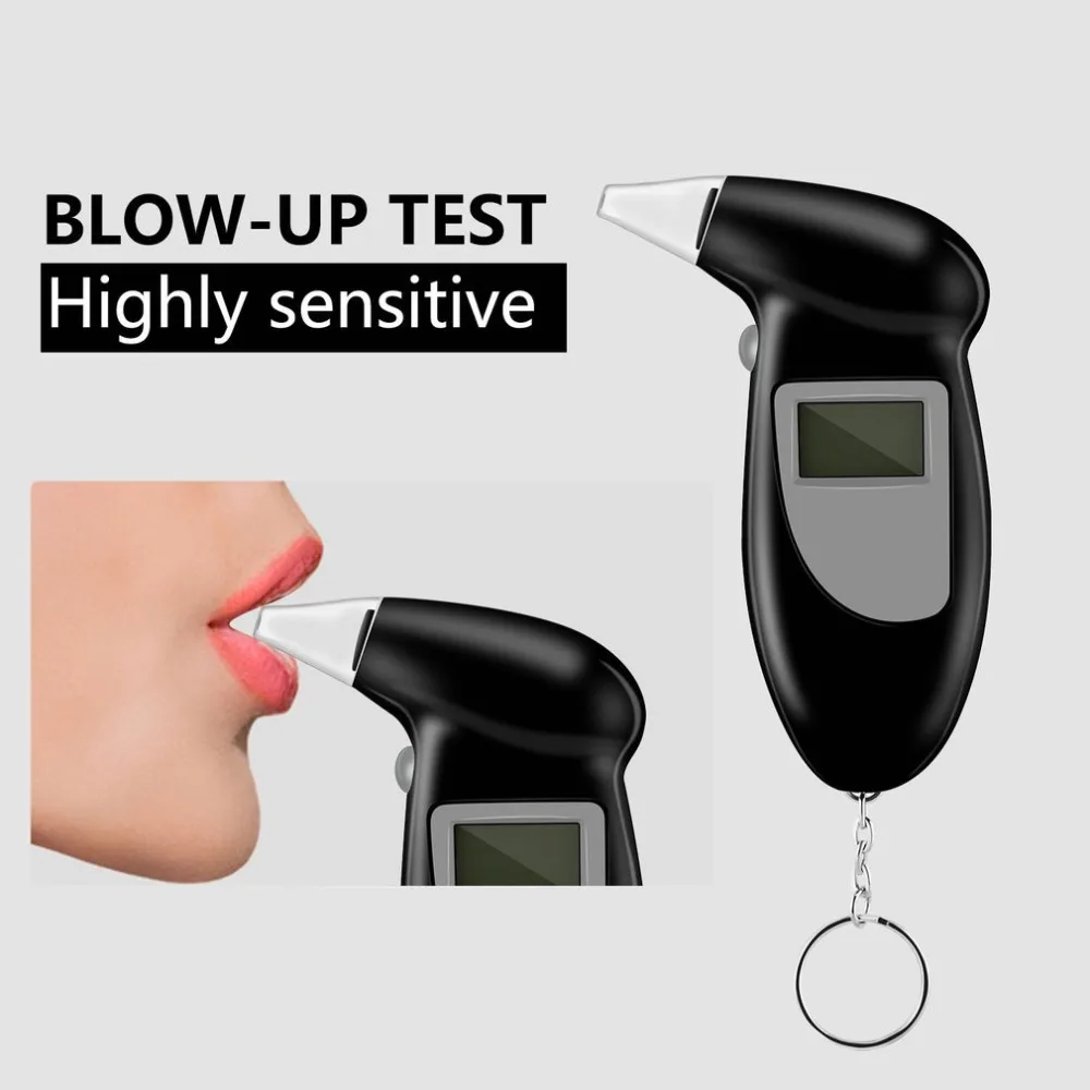 

2020 Professional Alcohol Breath Tester Breathalyzer Analyzer Detector Test Keychain Breathalizer Breathalyser DeviceLCD Screen