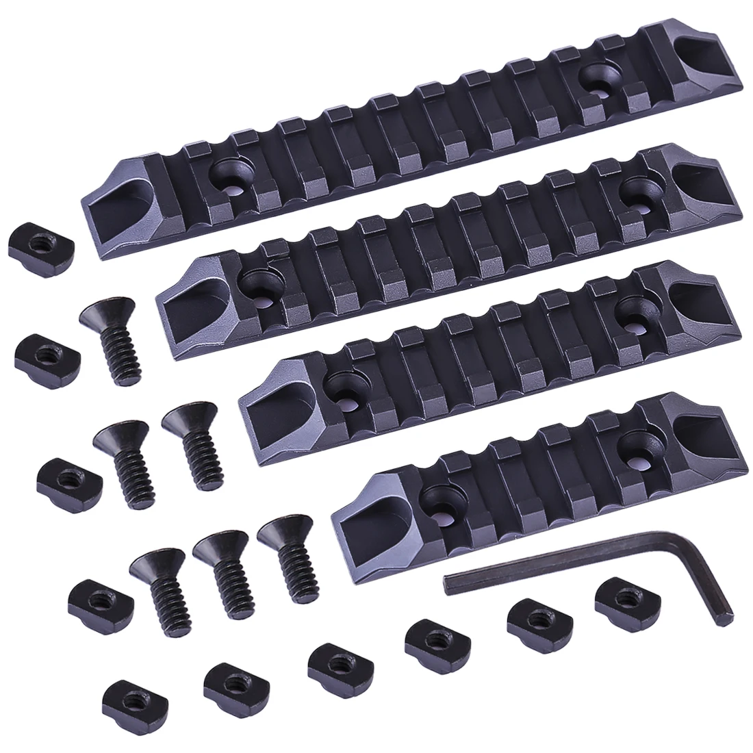 Magorui нейлона M lok Rails Keymod 4 шт. Пикатинни Rail Kit для RIS/RAS/Rails System Handguard Accessories|Кронштейны
