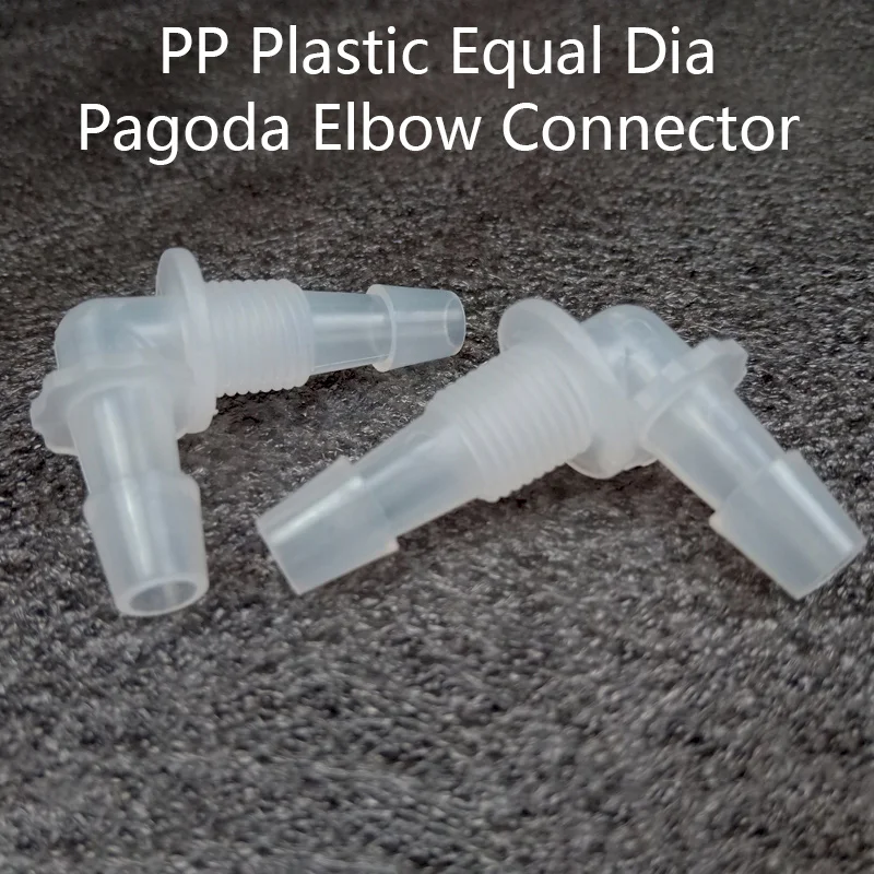 

PP Equal Dia 90 Degree Elbow Connectors Aquarium Fish Tank Aerator Fittings Air Pump Pagoda Hose Joints 1 Pcs / 5 Pcs