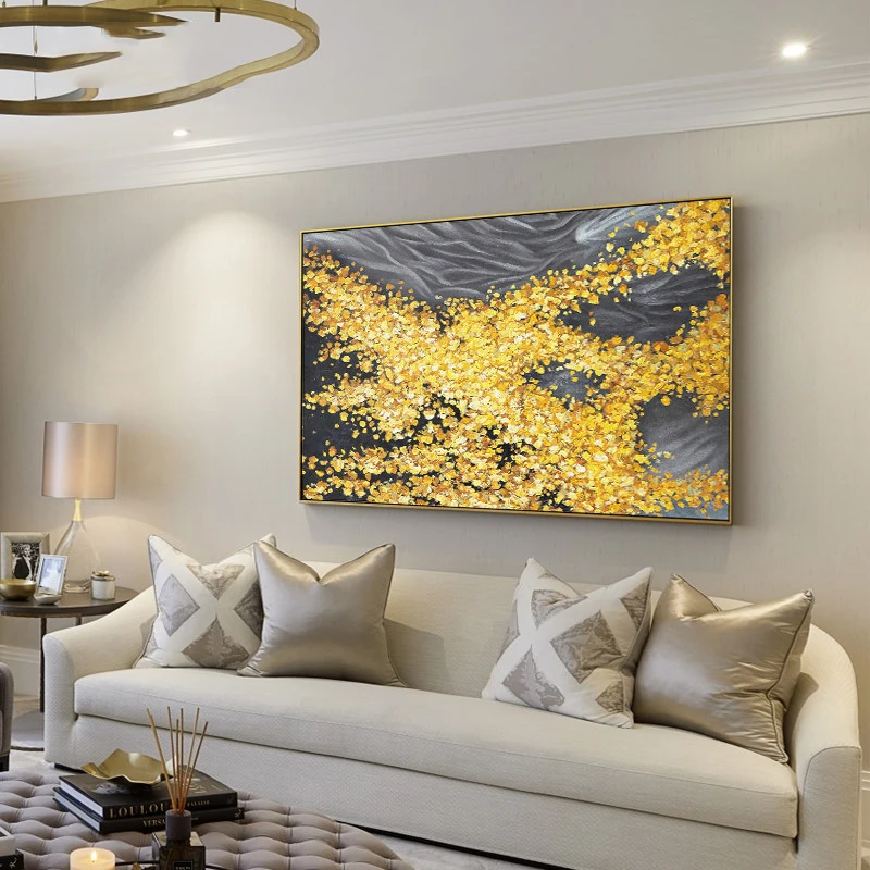 100% ручная роспись современная абстрактная масляная краска на холсте искусство