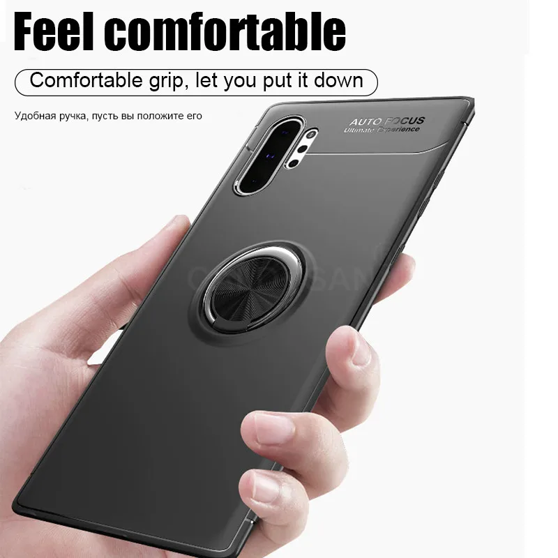 Роскошный противоударный чехол с кольцом для Samsung Galaxy S8 S9 S10 Plus S10e Note 8 9 10 Pro A50 A10 A20