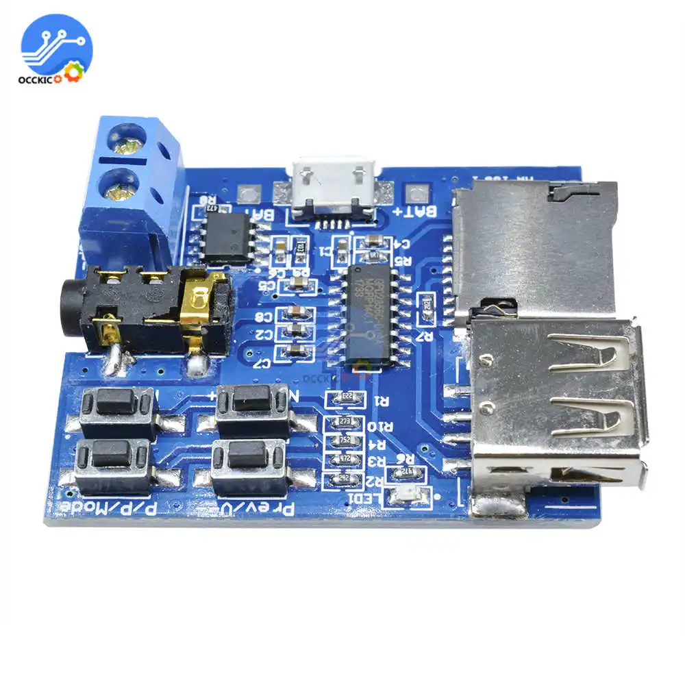MP3 декодер аудио USB TF карта 3,7-5,5 В MP3 WMA декодер плата конвертер MP3 DAC декодирование