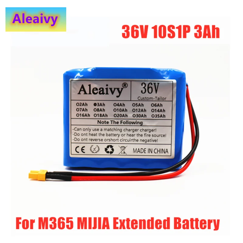 

For M365 MIJIA Pro Scooter 36V 3Ah 10S1P 18650 Lithium ion Battery Pack Extended Range Charge And Discharge XT30 Plug +15A BMS