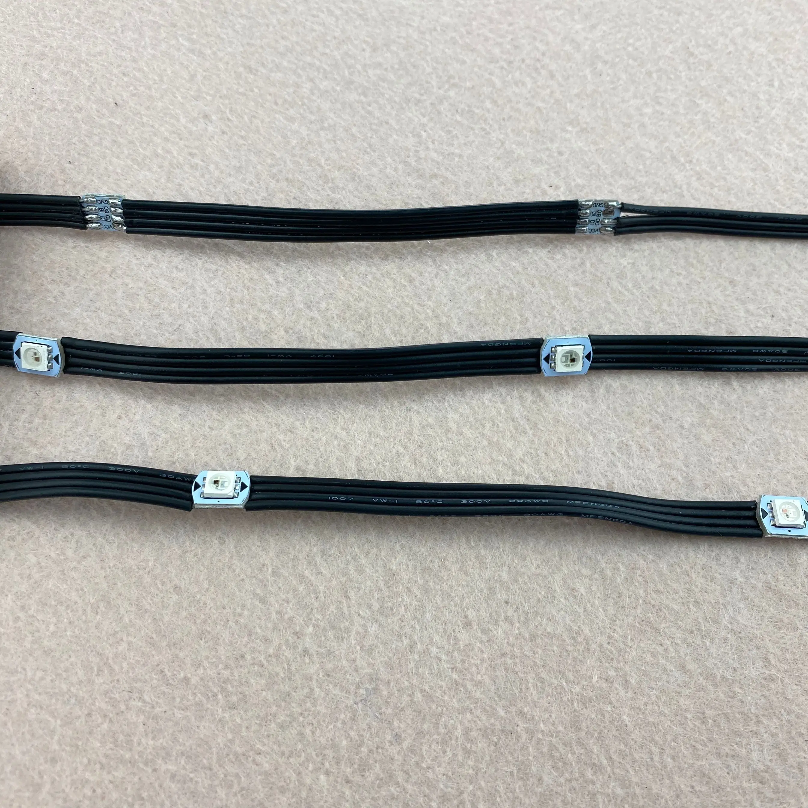 100 шт./строка WS2815 RGB полный цвет адресуемых СВЕТОДИОДНЫЙ Пиксель светильник DC12V