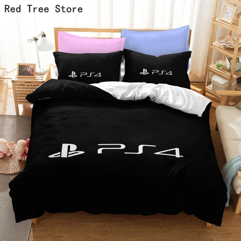 

Playstation Ps4 3D Print Comforter Cover Kids Boy Game Series Duvet Cover Bedding Set 2/3pcs US AU EU UK Size Luxury Black Quilt