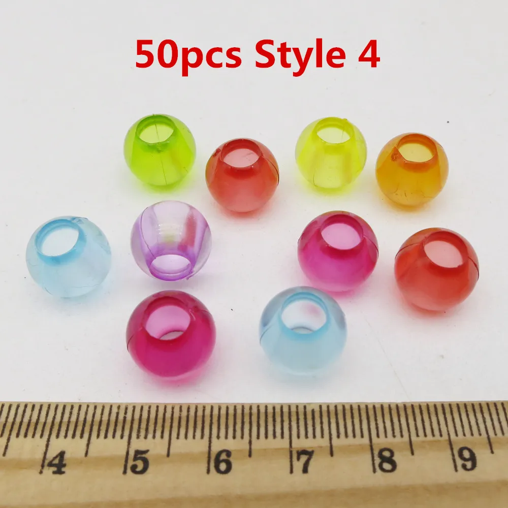 30 шт. 100 пластиковые цветные прозрачные вязаные детские косички для волос