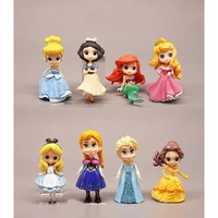disney princess elsa anna cinderella mermaid belle snow white doll model toy car table ornaments children christmas gifts