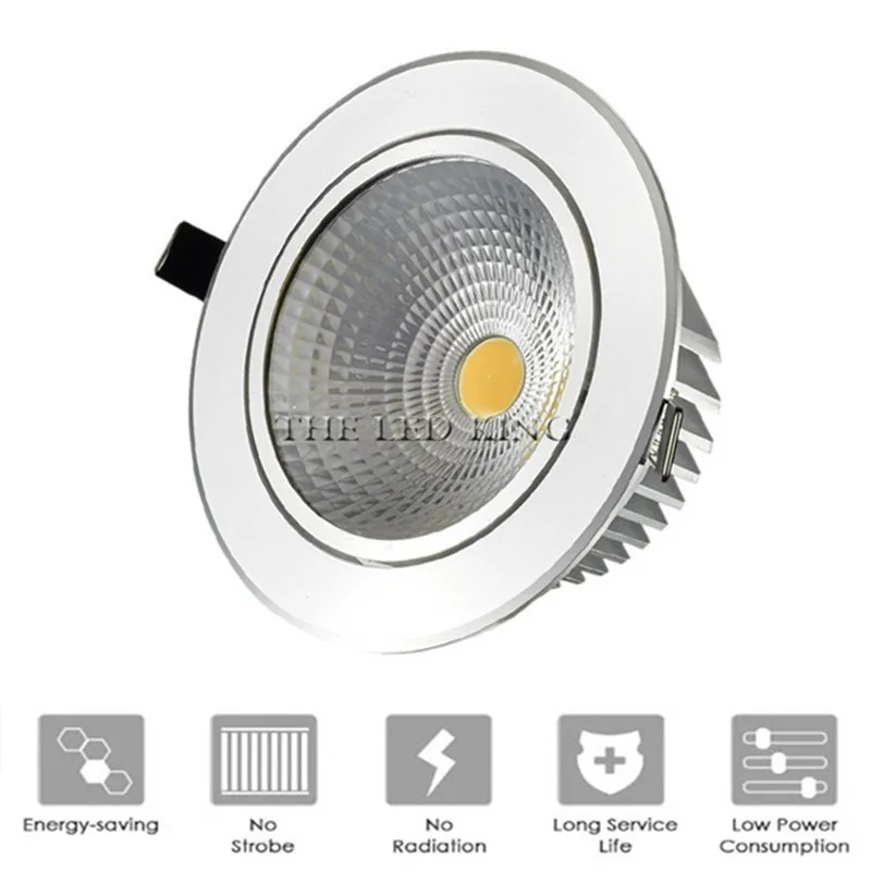 Сверхъяркий Встраиваемый светодиодный Светильник направленного света COB 6 Вт 9 12