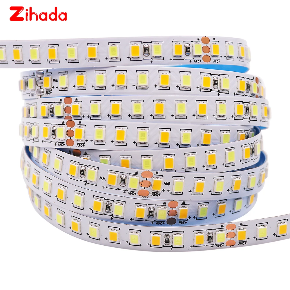 5 м светодиодный полосы светильник ССТ (белый + теплый белый) SMD 2835 Non