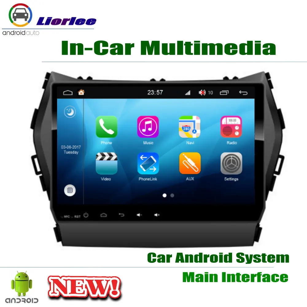 Автомобильный Android плеер 9 &quotIPS ЖК экран для Hyundai IX45 / Santafe 2013 2018 автомобильный