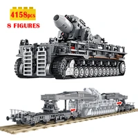 ww2 german military karl cannon building blocks assembling model army soldiers weapon tank bricks enlighten toys for children