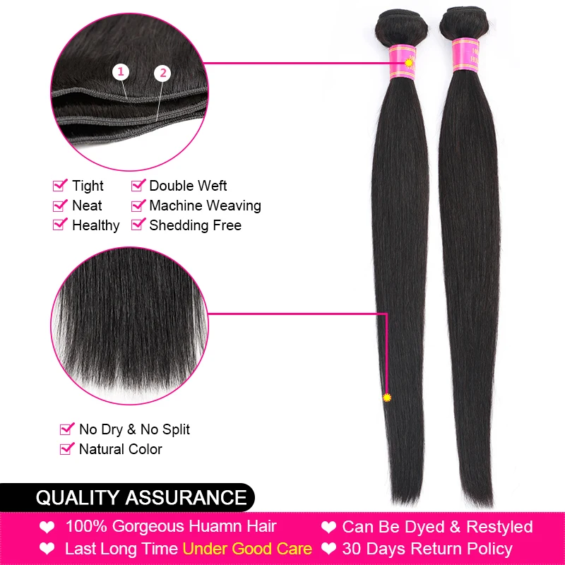 Малазийские прямые волосы с закрытием Meetu для наращивания пучки не Реми 3 пучка