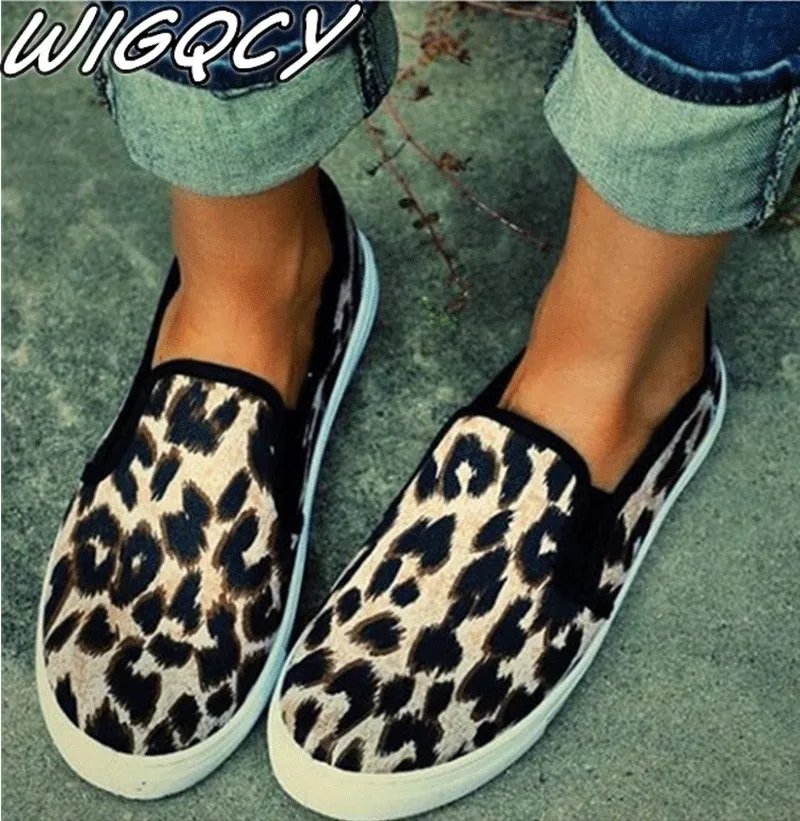 Новинка Женские весенние лоферы на платформе с леопардовым принтом Женская