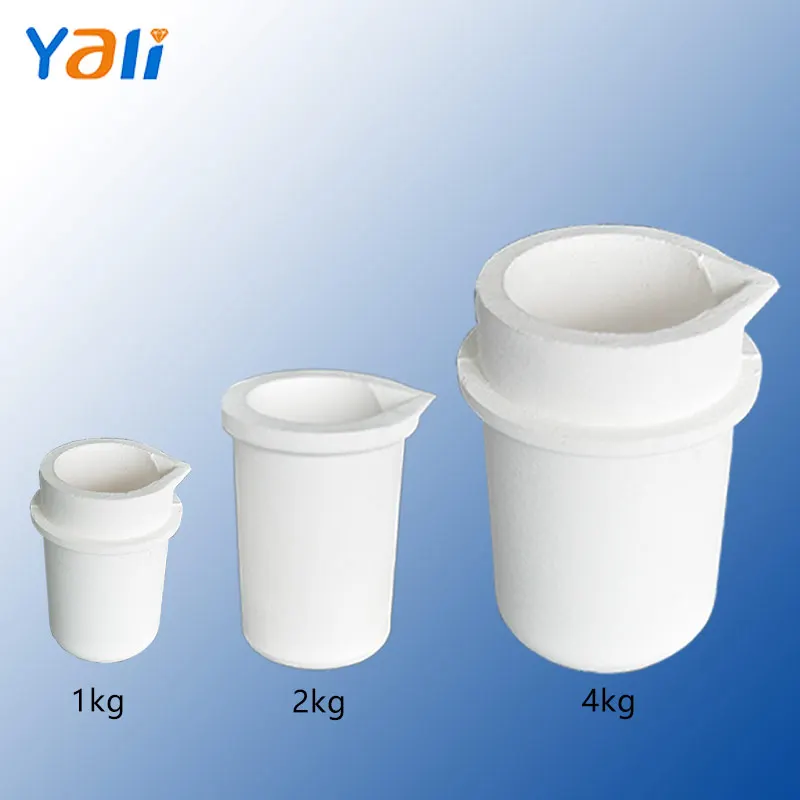 Factory Price 5KG 5.5KG 6KG Ceramic Shield Matched Induction Furnace Graphite Crucible Melting Gold Silver Copper Quartz Coat
