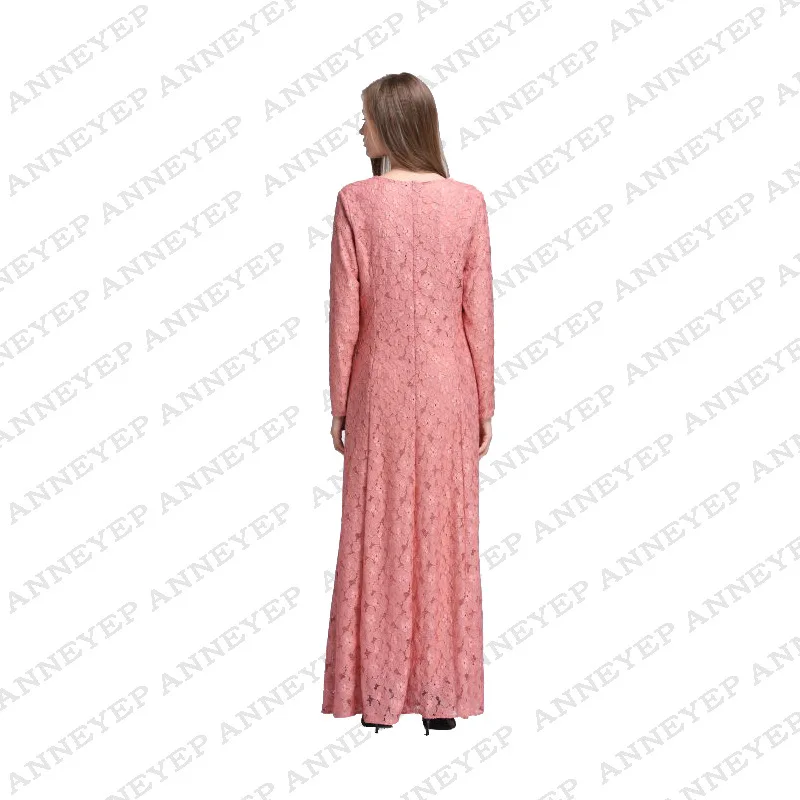 

New Dubai Arabian Robe Middle East Clothing Muslim New Arabian Ladies Robe Lace Dress Muslim Fashion Islamic Clothing for Women