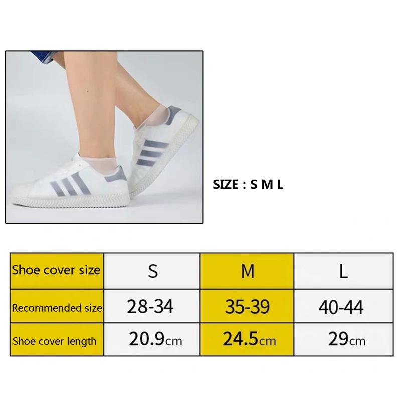 

Boots Waterproof Shoe Cover Silicone Material Unisex Shoes Protectors Rain Boots for Indoor Outdoor Rainy Days Reusable